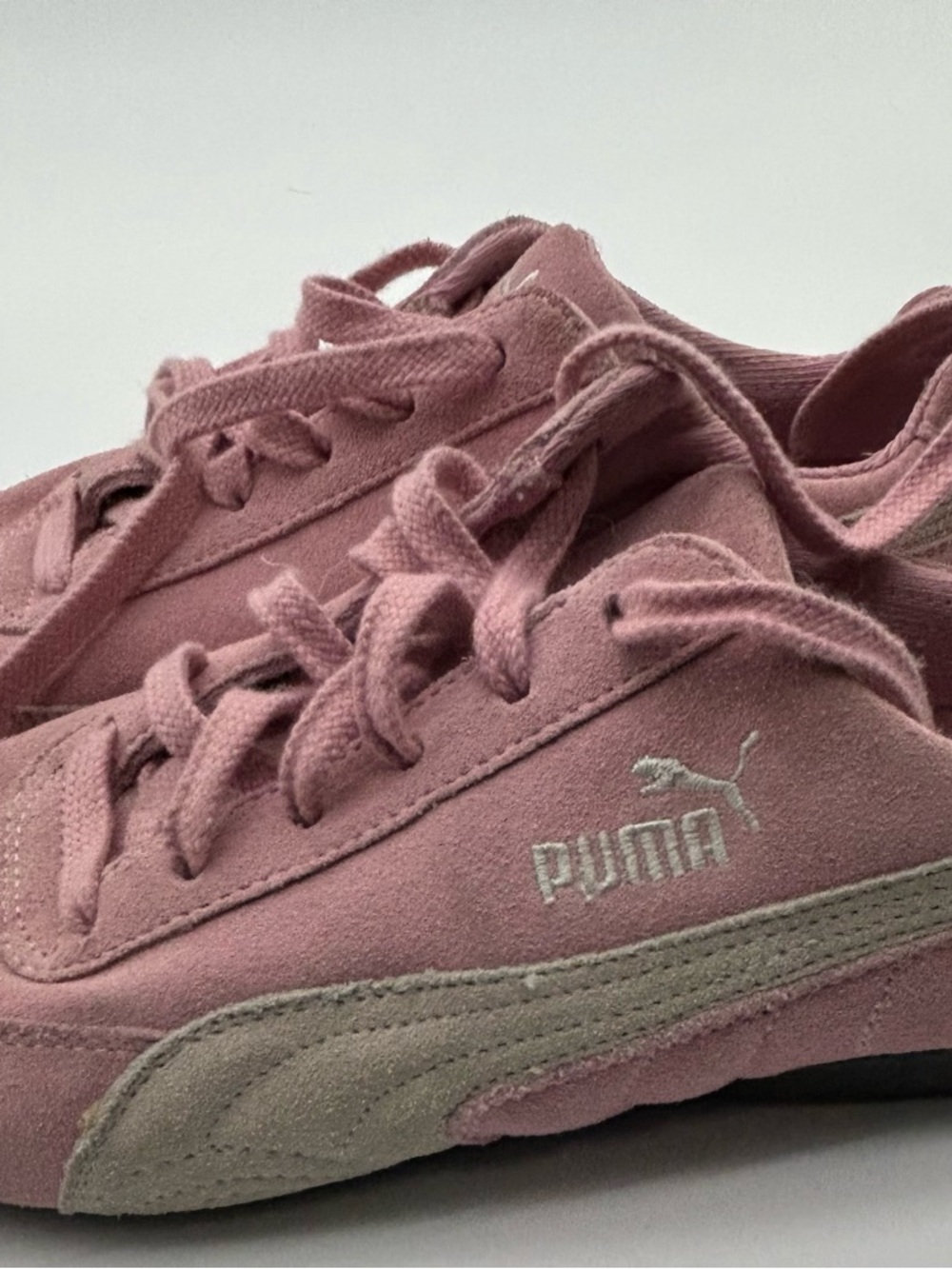 Puma Women's Pink Suede Athletic Sneakers